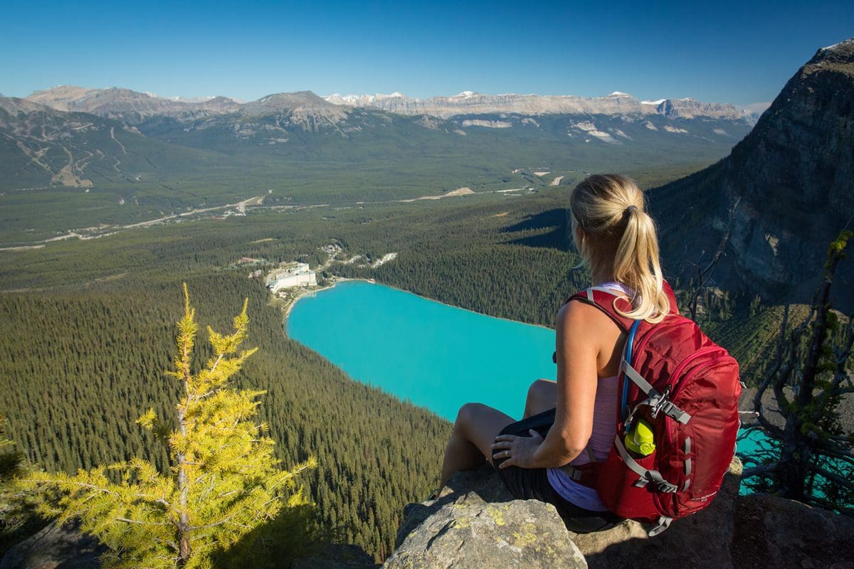 Admiring the views of Lake Louise in Banff National Park - Banff & Lake Louise Tourism/Paul Zizka
