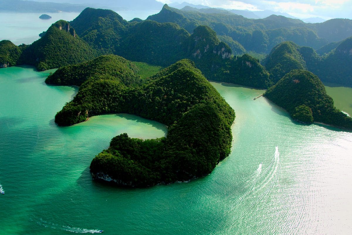 Aerial view of Dayang Bunting island, Langkawi - Malaysia Tourism