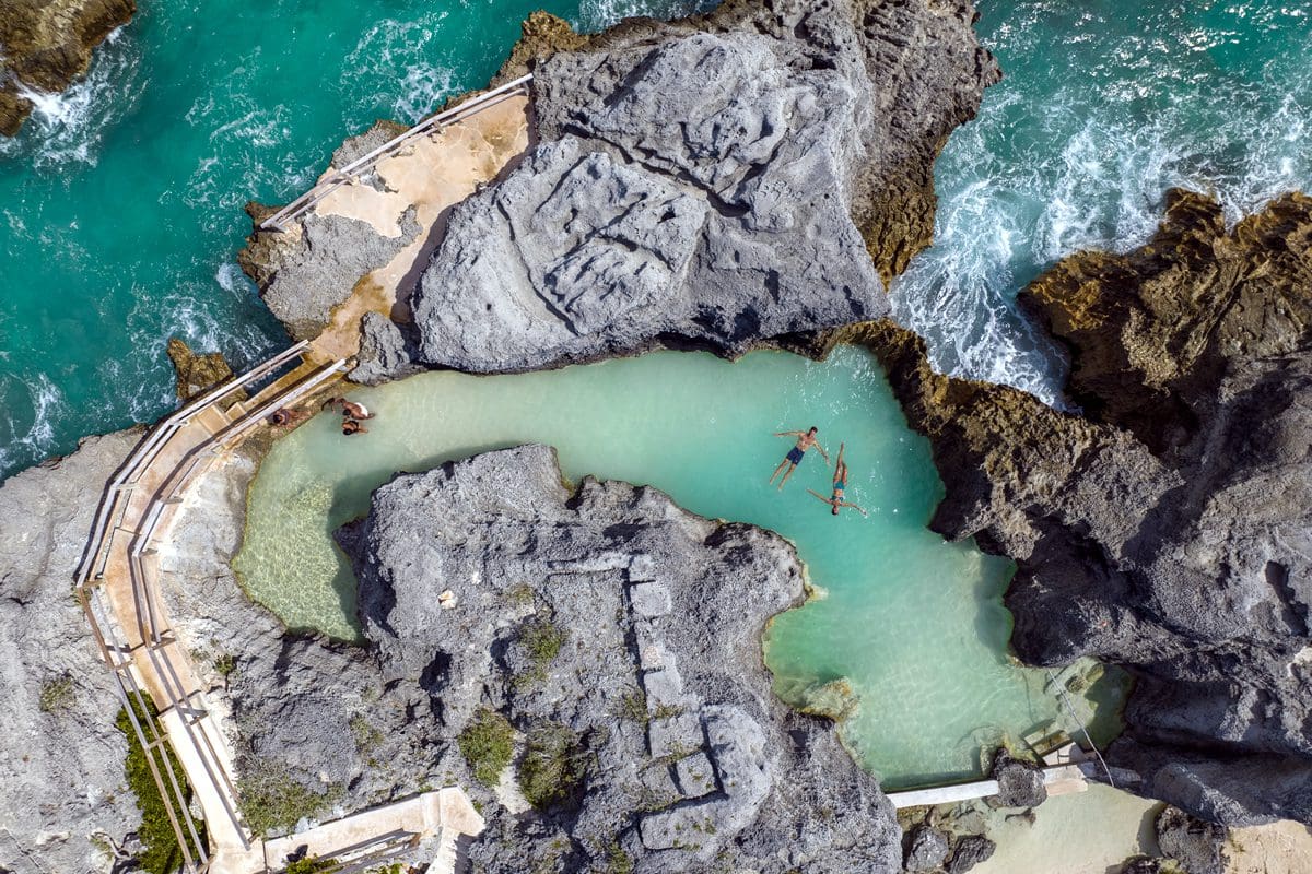 Aerial view of lazing in the water - Bermuda Tourism