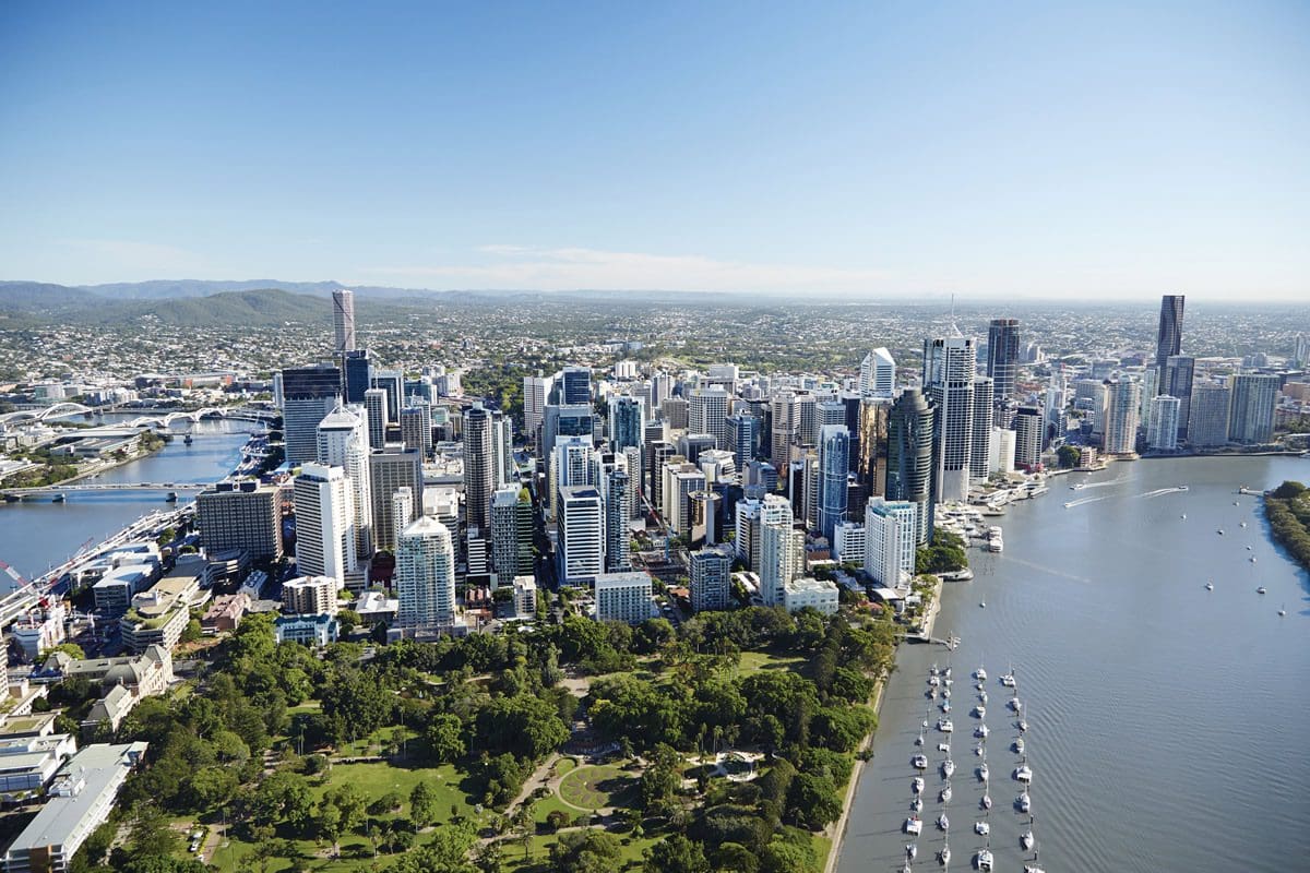 Aerial view of Brisbane in Queensland - Brisbane Marketing