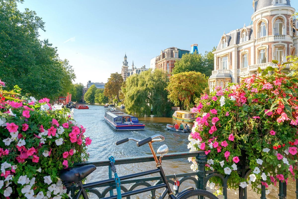 Amsterdam, floral canal view
