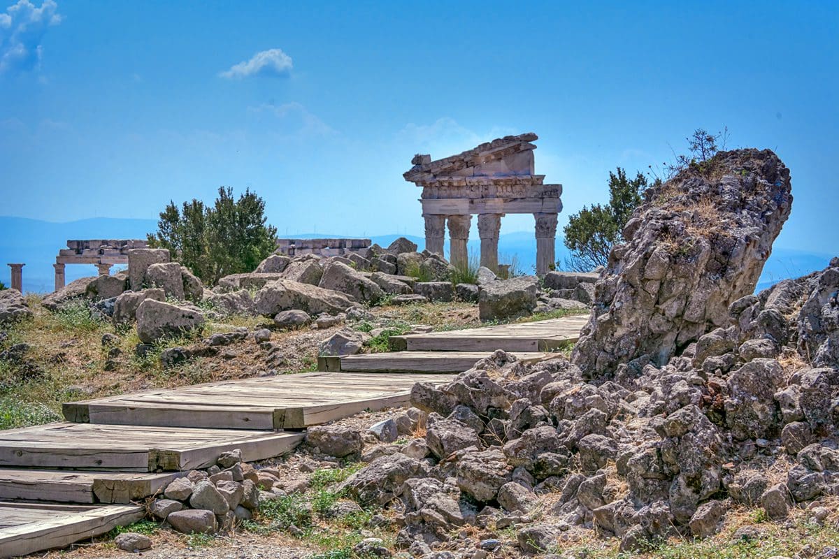 Ancient ruins of Pergamum in Bergama, Izmir