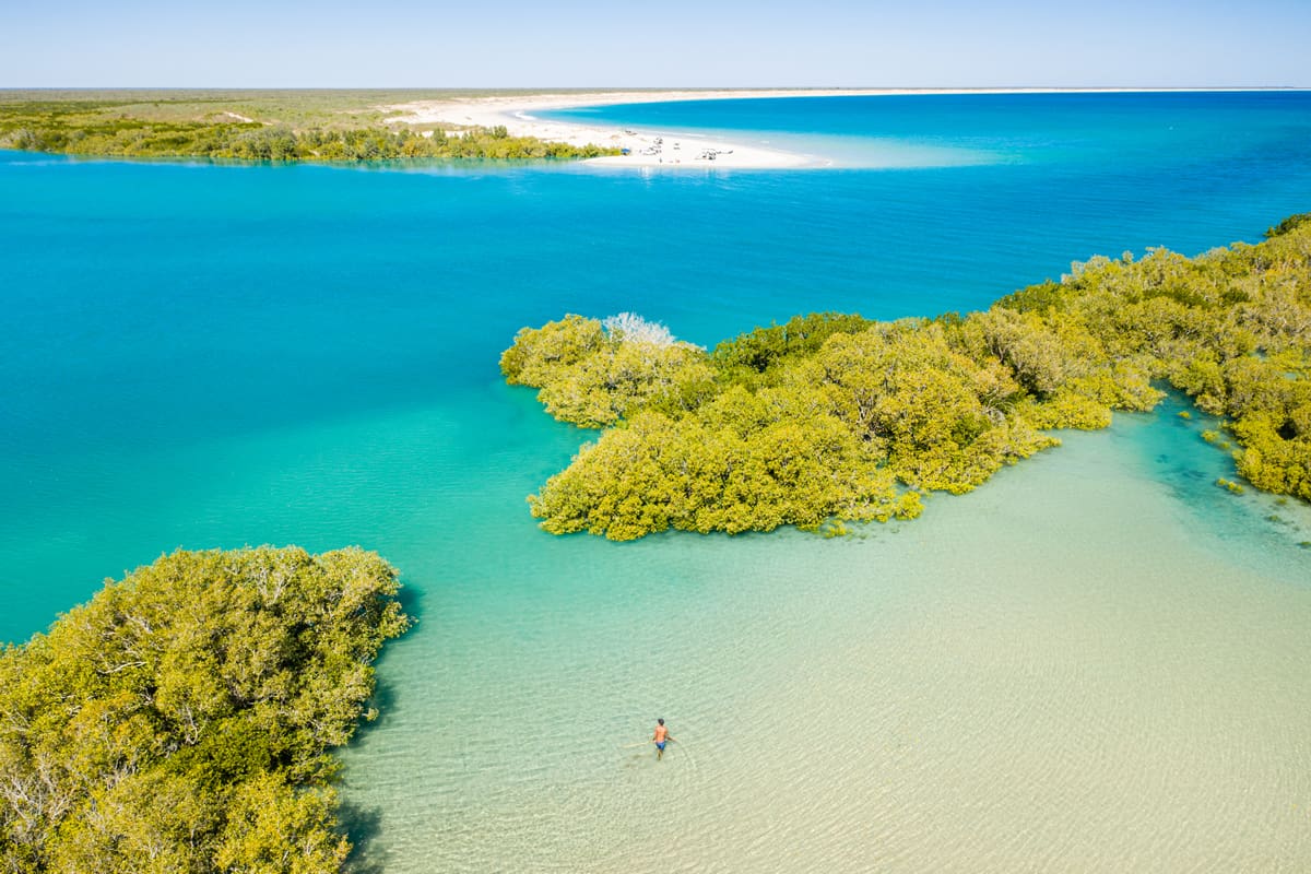 Barred Creek on the coastline of the Dampier Peninsula