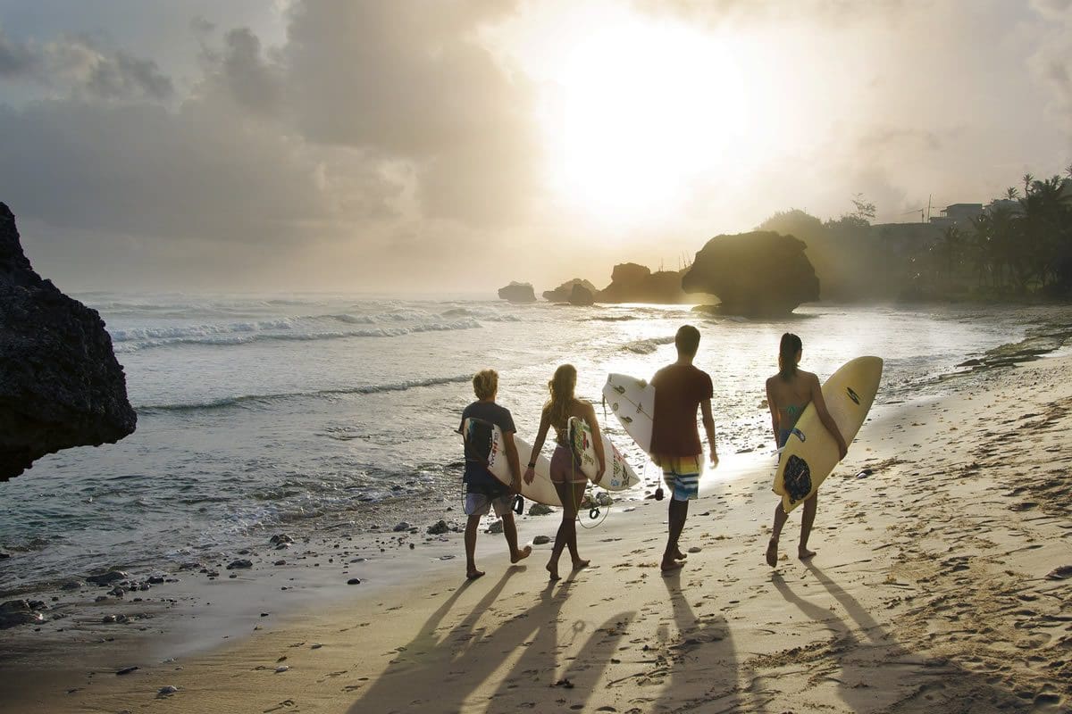 Surf friends in Bathsheba - Visit Barbados