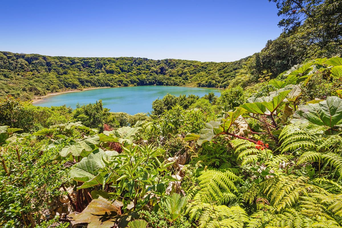 Blue Botos Lagoon near Poas Volcano