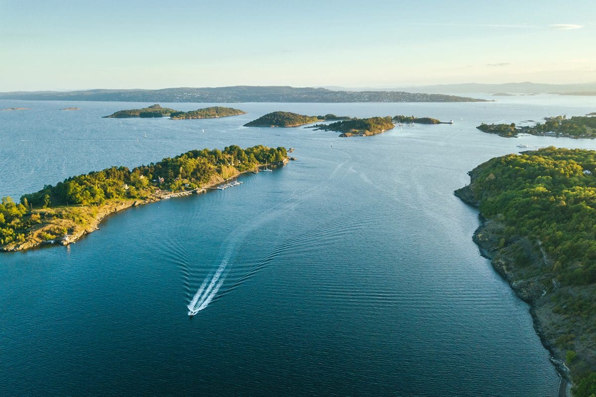 Boats sailing in Oslofjord