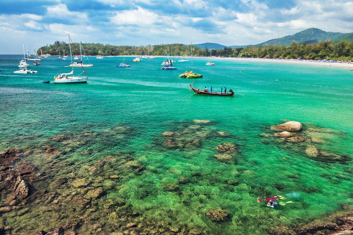 Boats and snorkellers, Kata Beach Phuket - Tourism Authority of Thailand
