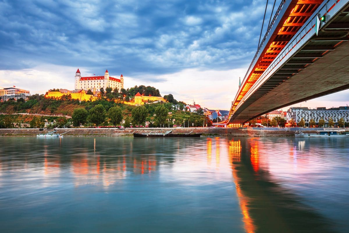 Bratislava Castle over the Danube River, Slovakia