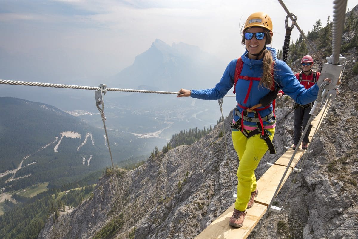 Bridge walk on Mount Norquay, Alberta - Banff & Lake Louise Tourism/Via Ferrata/Mt Norquay