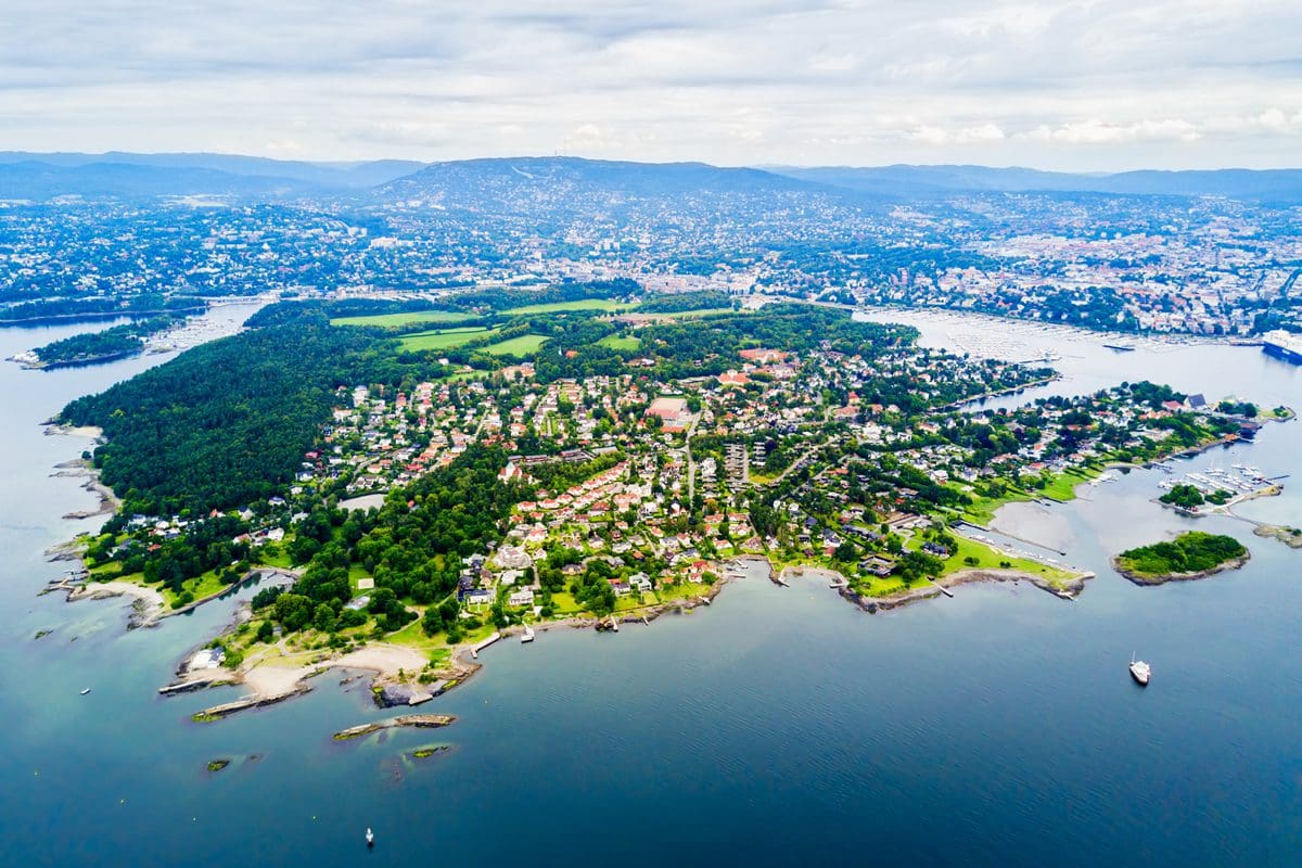 Bygdoy peninsula situated on western side of Oslo