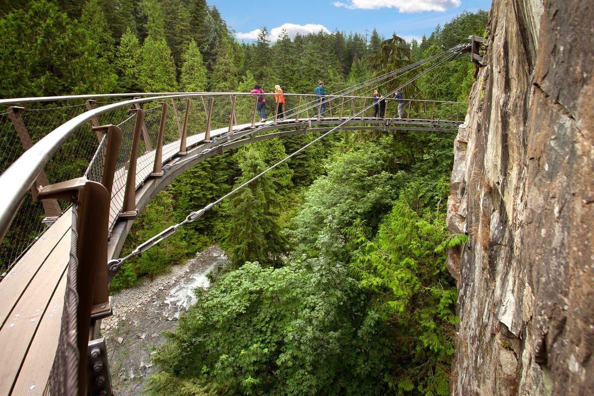 Capilano Suspension Bridge cliffwalk - Destination BC