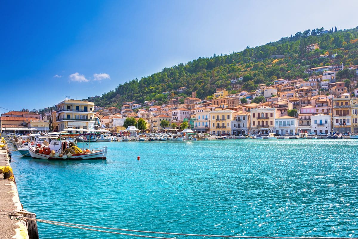 Coastal Town of Gythio in Peloponnese, Greece