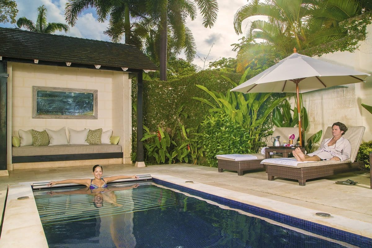 Couple relaxing a wellness break in Coral Reef Spa - Visit Barbados