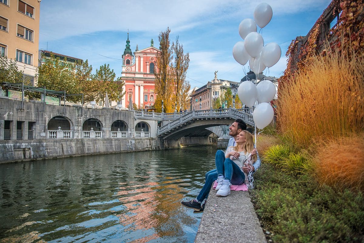 Couple enjoying their time in Ljubljana - Slovenia Tourism/Nikola Jurisic
