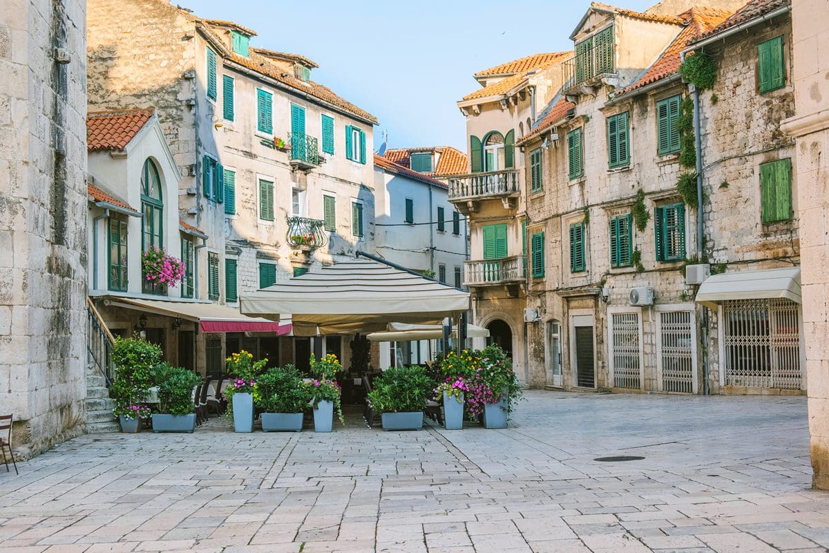 Diocletians Palace section of Old Town Split