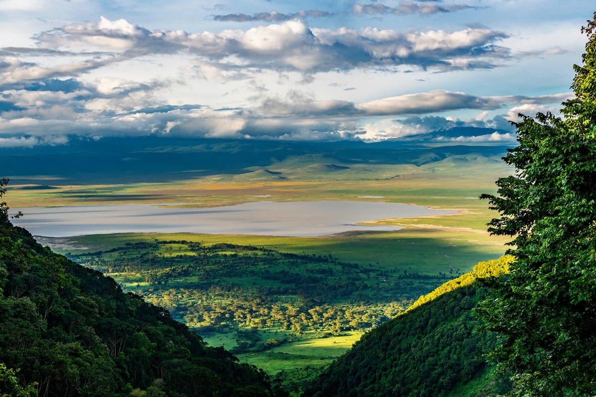 Elevated view of Ngorongoro Crater, Tanzania