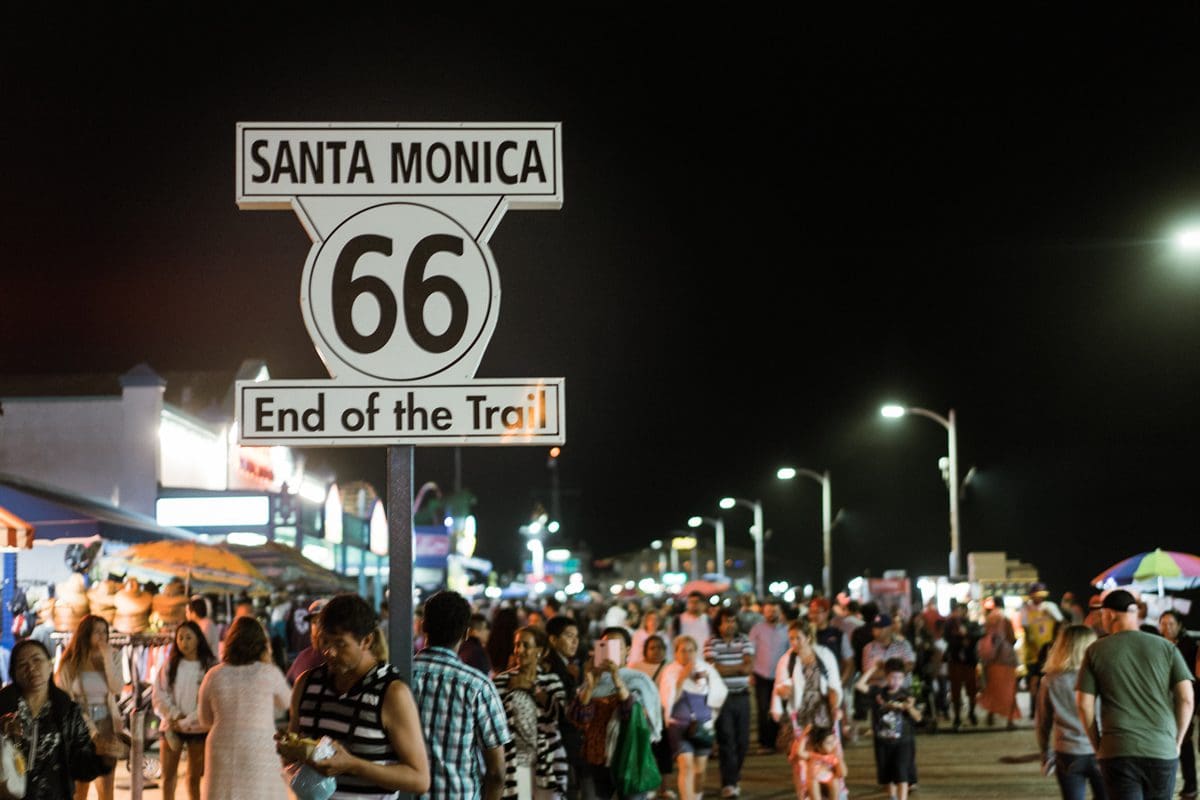 End of Route 66 sign, Santa Monica Pier - Brand USA