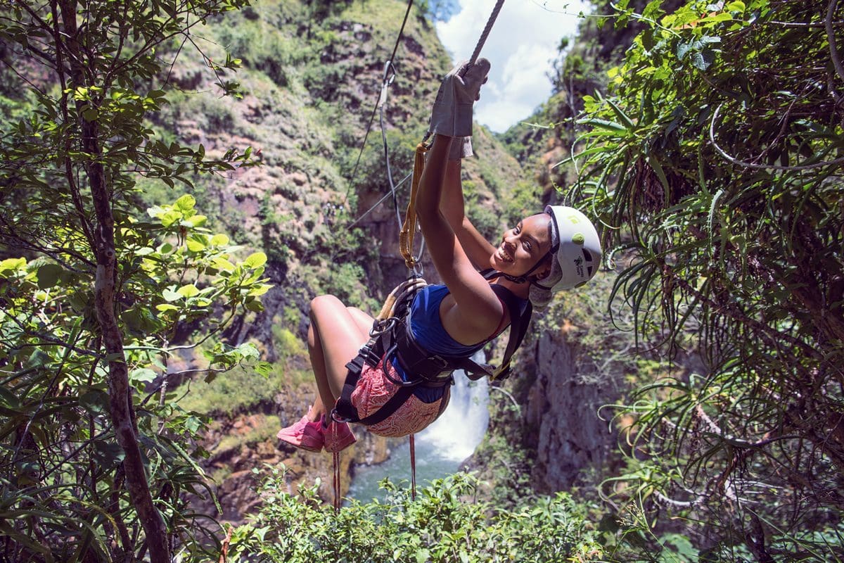 Enjoying a canopy tour - South African Tourism
