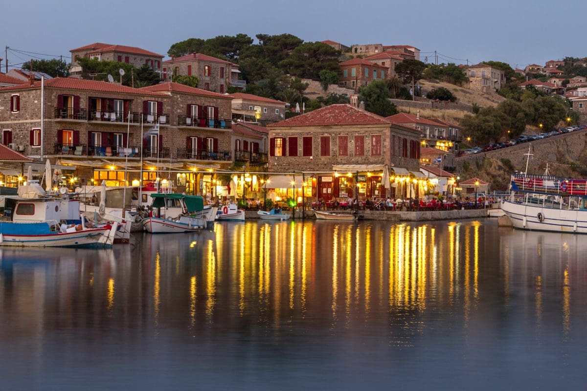 Fishing port of Molyvos in Lesvos