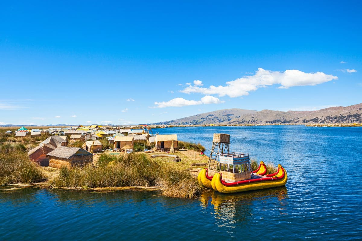 Floating islands of Lake Titicaca, Peru