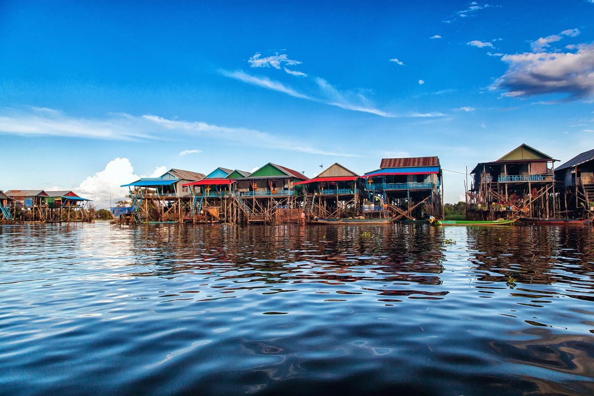 Floating village on Tonle Sap Lake, Cambodia