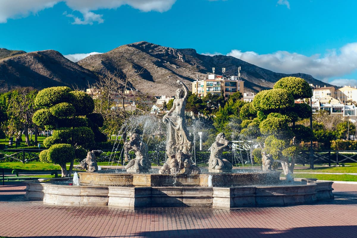Fountain in Battery Park, Torremolinos, Spain