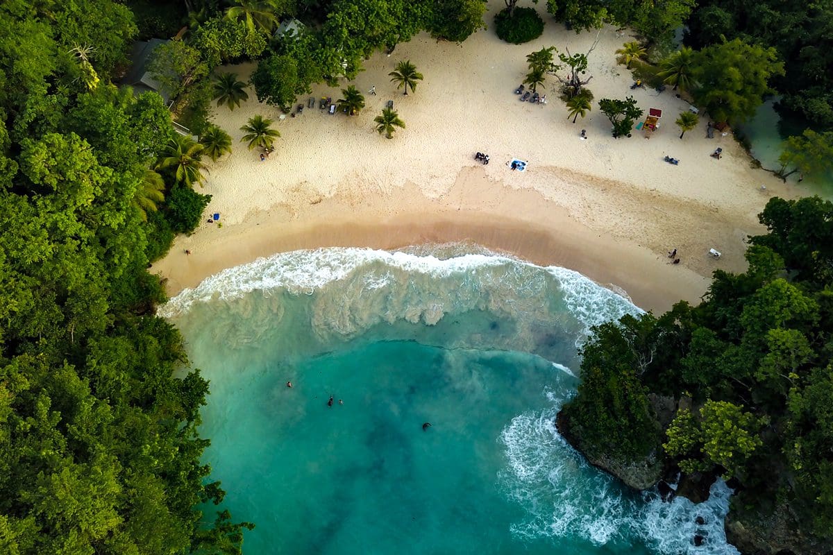 Frenchman's Cove aerial view, Jamaica