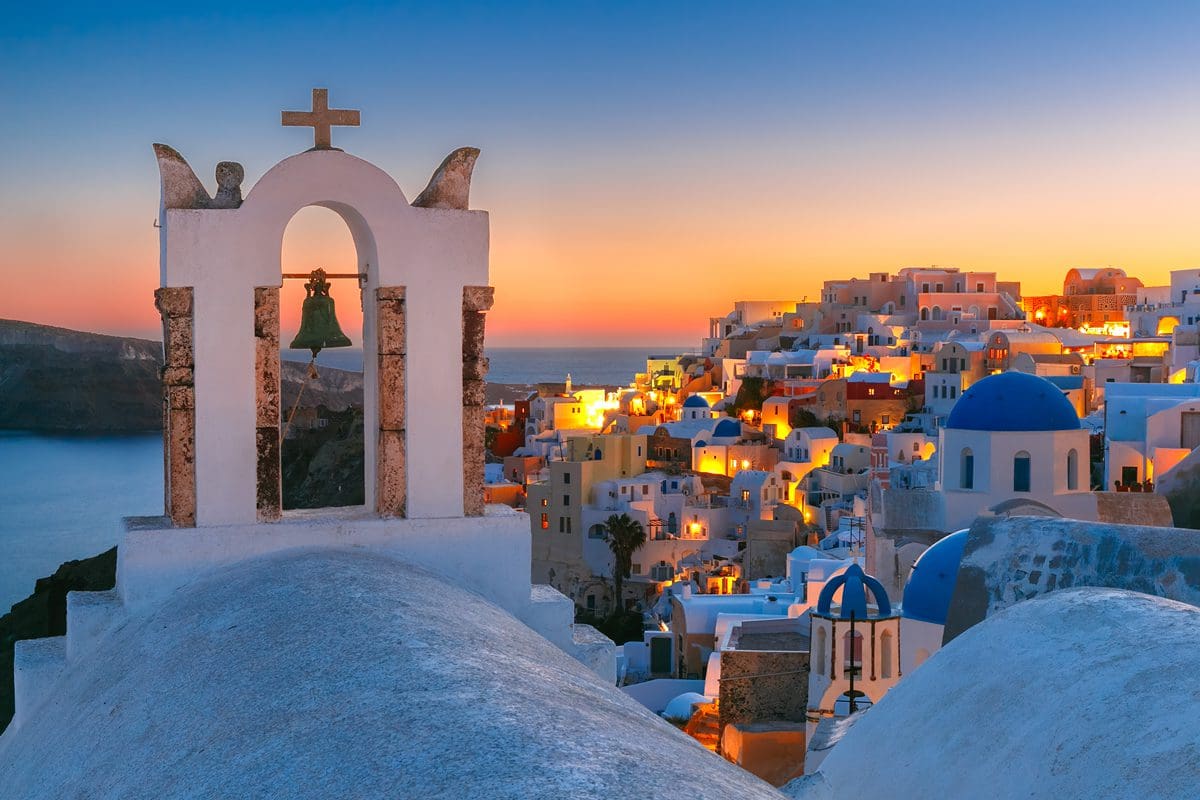 Golden sunset, Santorini, Greece