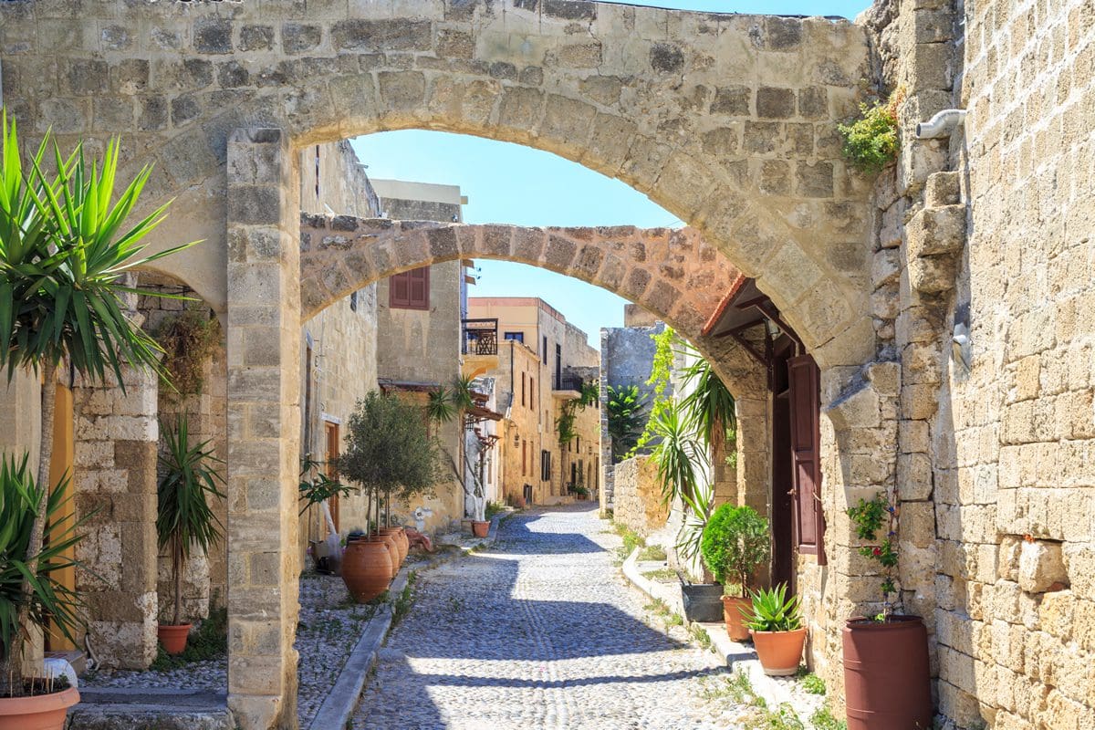 Historical streets of Old Town Rhodes