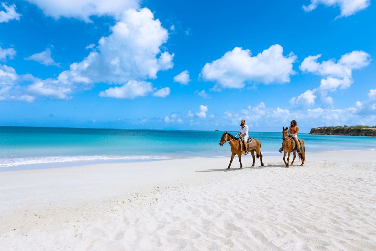 Horse riding on Fort James Beach - Antigua and Barbuda Tourism Authority