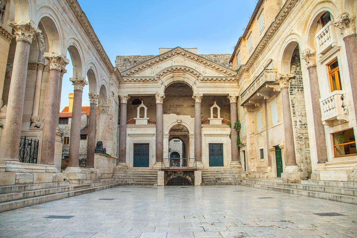 Inside the Palace of Roman Emperor Diocletian in Split