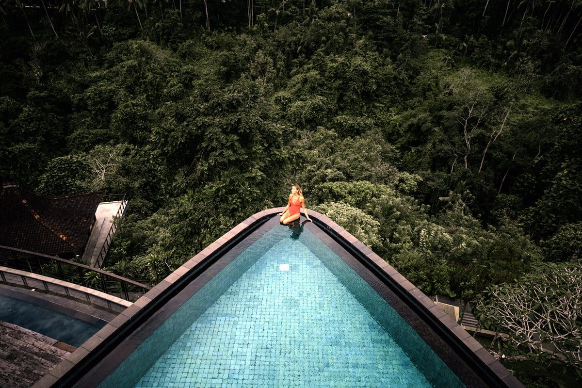 Pool with an incredible view in Kamandalu, Bali - Indonesia Tourism/Fikry Auliya Rahman