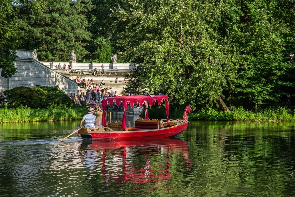Leisure boat in Lazienki Park, Warsaw