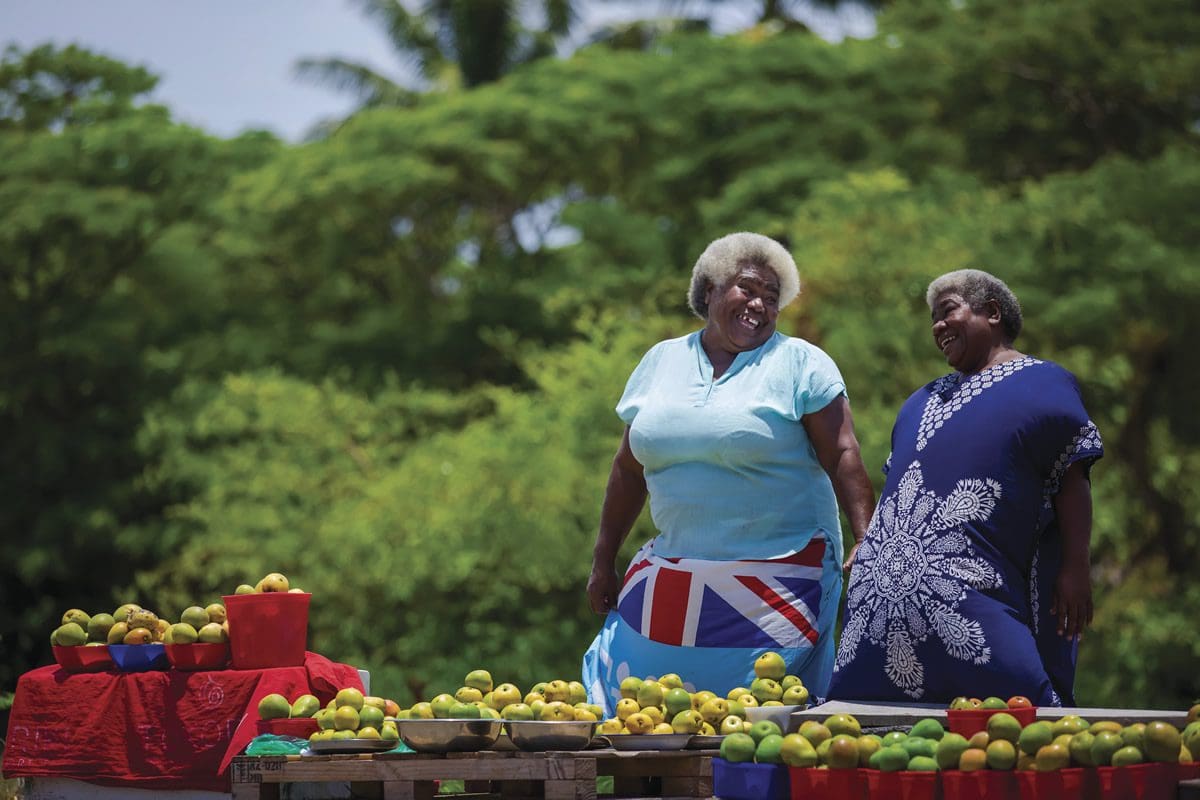 Local roadside mango stall - Tourism Fiji