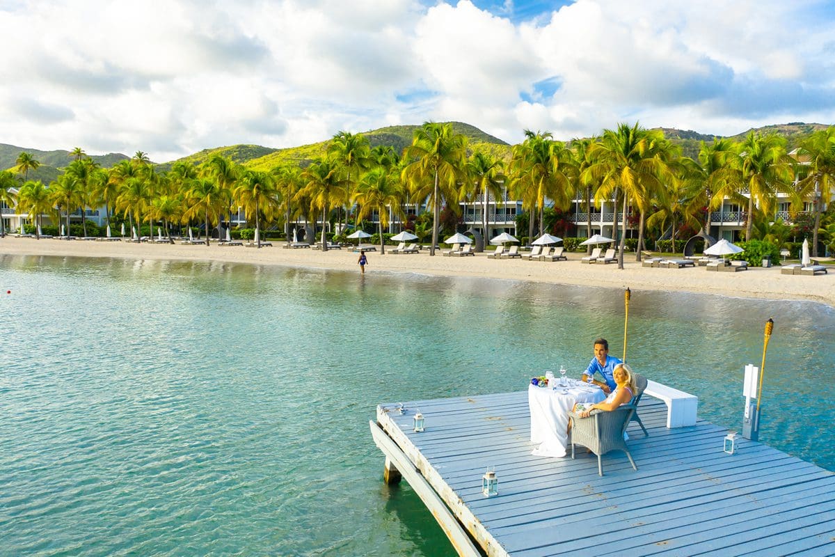 Lunch on Carlisle Bay jetty - Antigua and Barbuda Tourism Authority