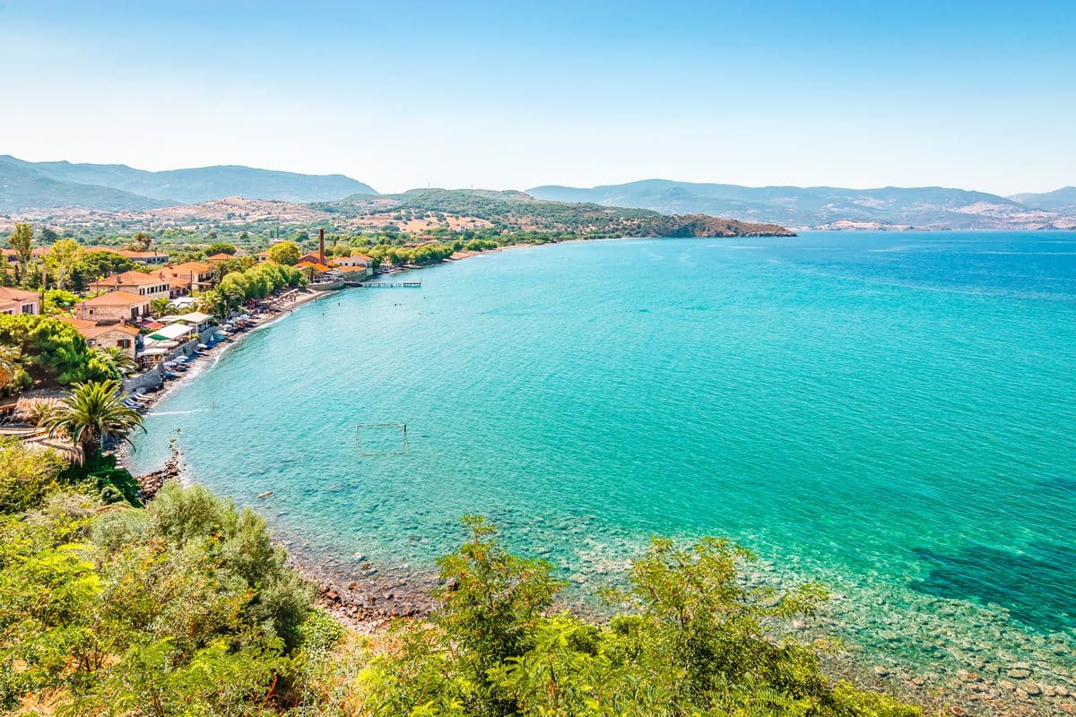 Molyvos coastline in Lesvos