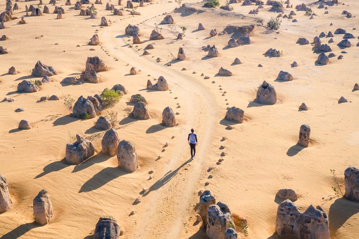 Morning walk along the Pinnacles in Kimberley region - Tourism Australia