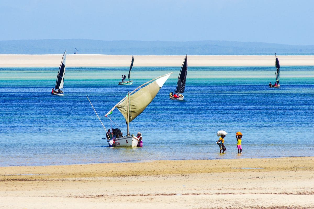 Mozambique local fishing boats
