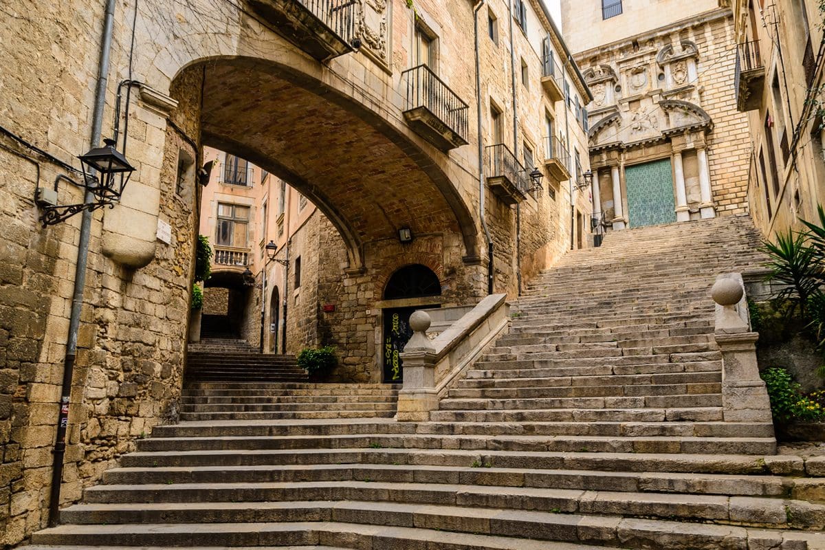 Old city of Girona, just inland from Costa Brava