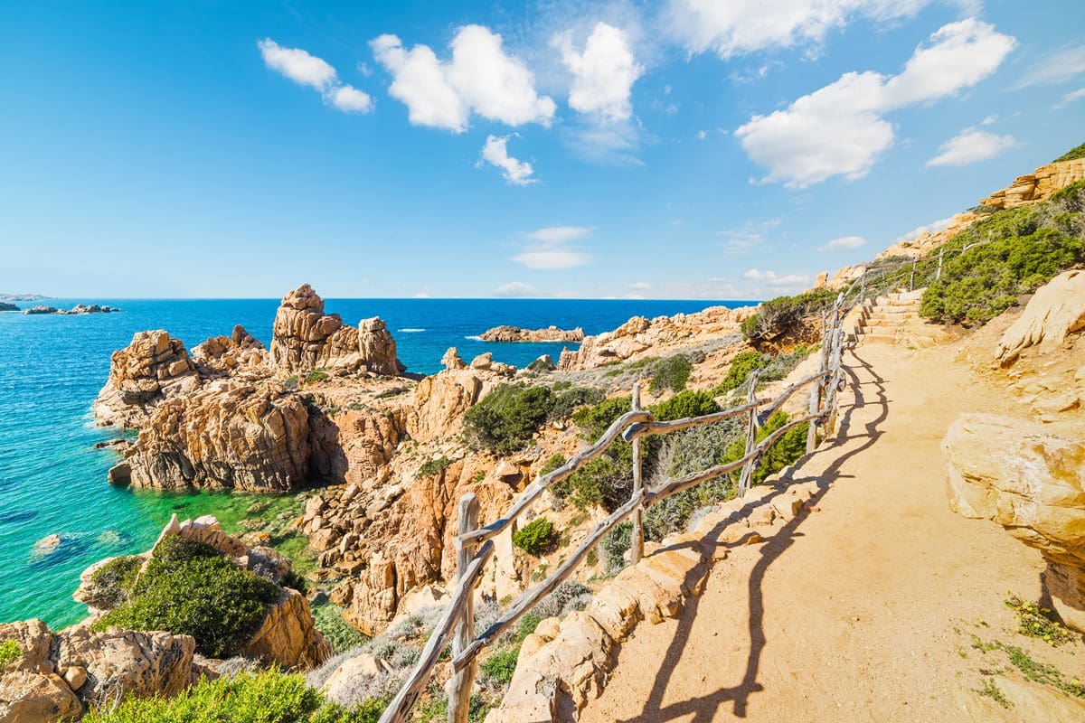 Path with sea views in Costa Paradiso, Sardinia