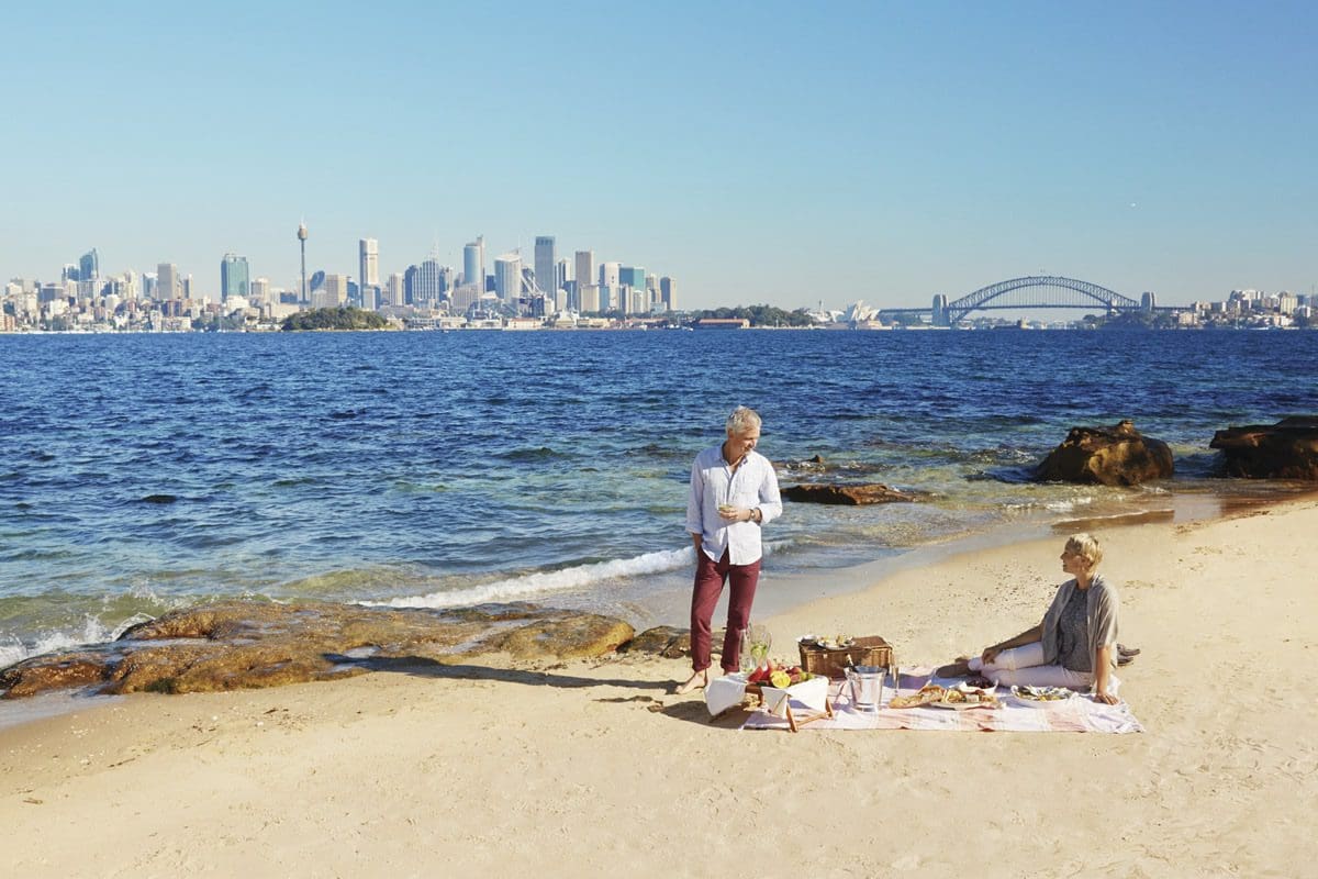 Picnic on Shark Beach, Sydney Harbour - Tourism Australia
