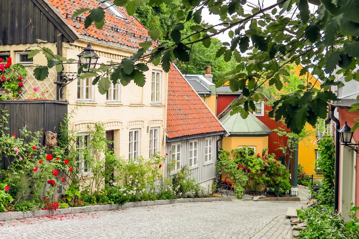 Picturesque Damstredet in Oslo