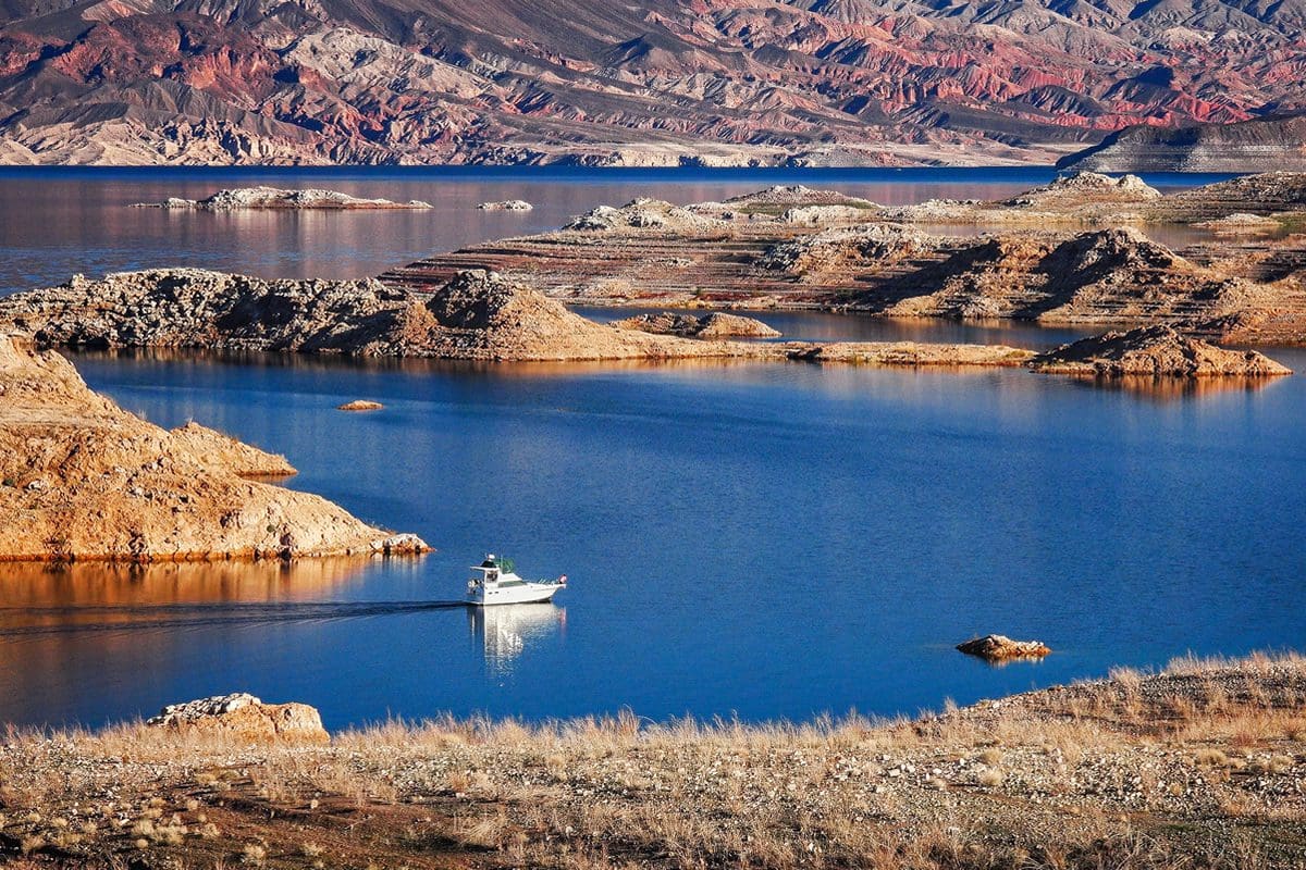 Powerboat on Lake Mead, Nevada