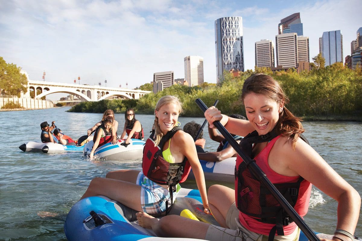 Rafting the Bow River in Calgary - Travel Alberta/George Simhoni