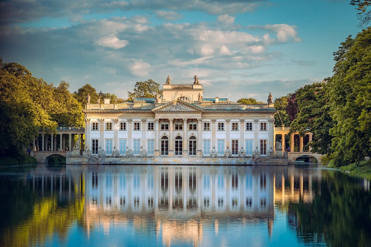 Royal Palace on the water of Lazienki Park, Warsaw