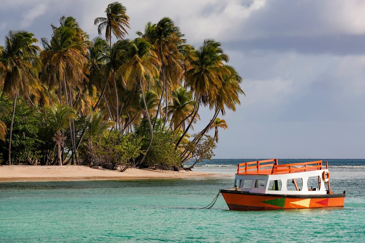 Small boat at Pigeon Point, Tobago