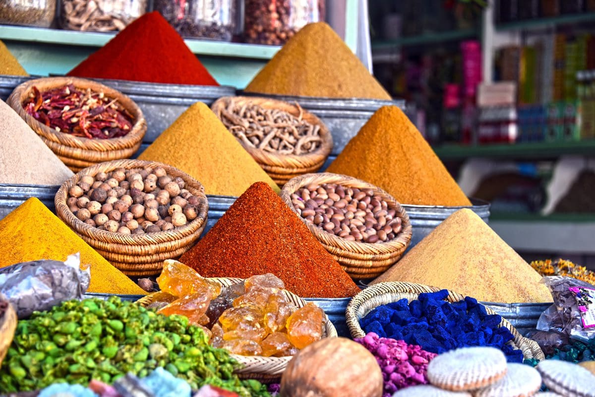 Spices on sale in Marrakech