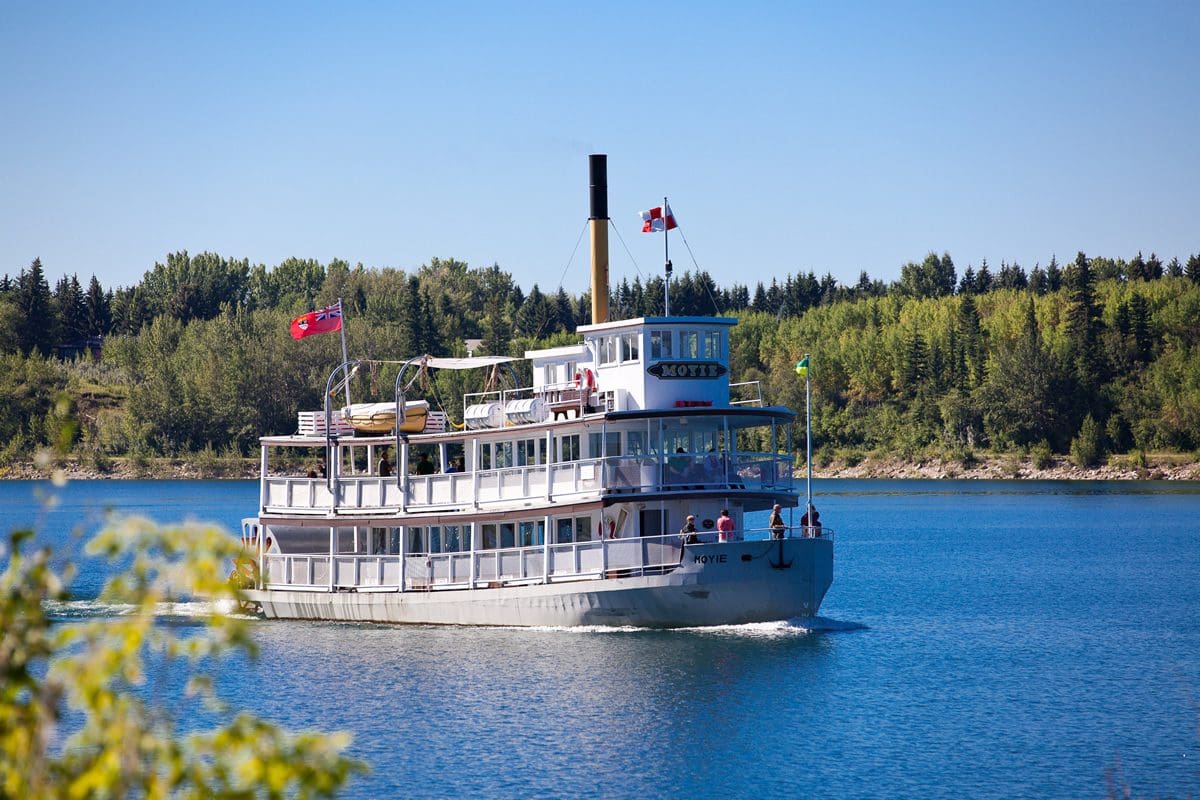 Steam boat in Calgary Heritage Park Historical Village