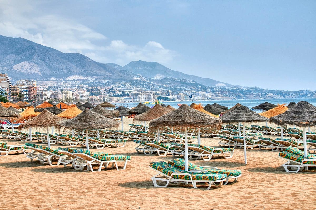Sunny day on Costa del Sol's Fuengirola Beach