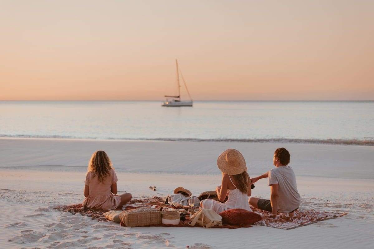 Sunset picnic on Fraser Island's western coast - Tourism Queensland